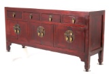 Antique Chinese Low Kang Locking Cabinet