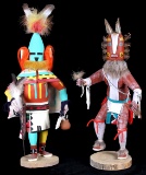 Hopi Hand Carved Signed Kachina Dolls (2)