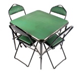 Mid-Century Folding Table and Chairs