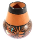Signed Acoma Pueblo Tapered Earthenware Vase
