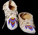 North West Native Fringed Beaded Moccasin