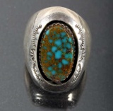 Teddy G. Navajo Pauite Turquoise & Silver Ring