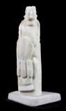 O. Yazzie Navajo Alabaster Figural Chief Carving