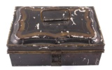 Early Painted Tin Spice Box w/ Six Spice Canisters