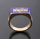 Ray Tracey Navajo 14K Gold .85ct. Diamond Ring