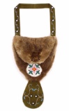 Crow Beaded Beaver Possibles Bag c. 1890 LARGE