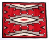 Large Navajo Ganado Pattern Wool Rug c.19th C