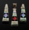 Signed Navajo Opal Inlaid Sterling Silver Earrings
