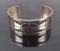 Navajo Signed Sterling Silver Carved Bracelet