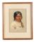Original Arlene Hooker Fay Indian Girl Painting