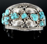 T. Singer Sterling & Morenci Turquoise Bracelet
