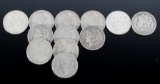 1878-1889 Morgan Silver Dollars x12 Coins