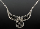 Eugene Belone Navajo Silver & Onyx Necklace