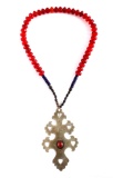Russian Trade Bead Necklace w/ Hudson Bay Cross