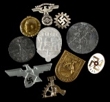 Nazi War Effort Tinnie Pins & Badges (10)