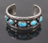 Navajo Turquoise Sterling Silver Bracelet