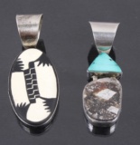 Set of Anasazi Sterling Silver Stone Pendants