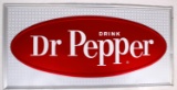 Large Drink Dr. Pepper Advertising Sign c. 1960-70