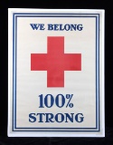 WWI Red Cross 100 Percent Strong Poster c. 1918