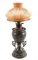 Victorian Full Metal Kerosene Lamp c. 1892-