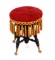 Early Glass Ball & Claw Piano Stool 1890-1900