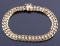 Ladies 10K Gold Heart Tennis Bracelet