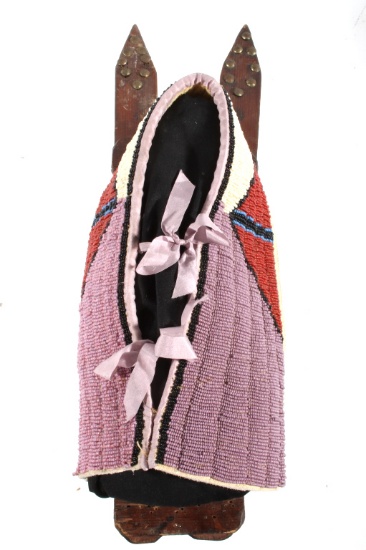 Kiowa Fully Beaded Cradle Board Papoose 1900-