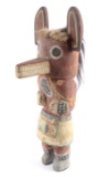 Early Hopi Wolf Polychrome Kachina c. 19th-20th