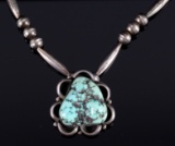 M.Thompson Navajo Cripple Creek Turquoise Necklace