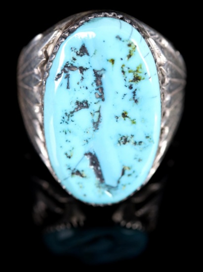 Robert Leekity Navajo Sterling & Turquoise Ring