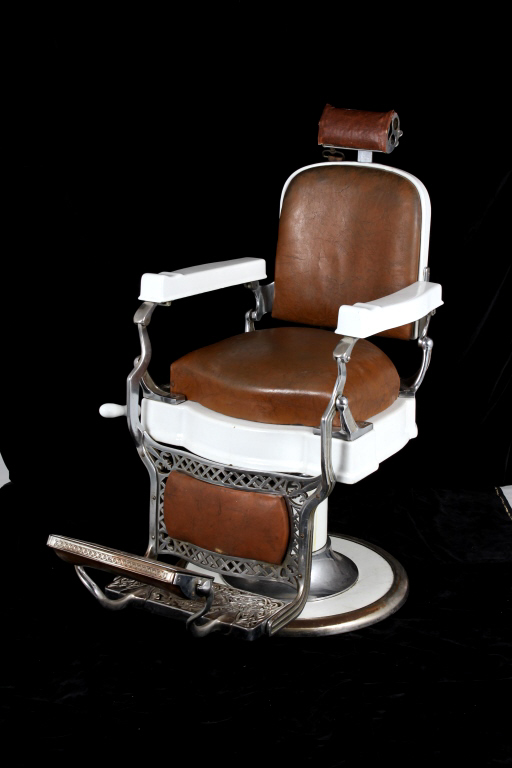 Koken Porcelain and Leather Barber Chair 1920 Proxibid