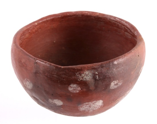 Mississippian Red & White Painted Bowl c. 1000- CE