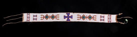 Lakota Sioux Fully Beaded Belt circa 1890