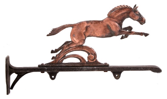 1920's Copper/ Aluminum Horse Trade Sign Holder