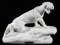 19th Century Signed Alabaster Tiger Sculpture