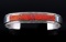 Fran Yazzie Navajo Inlaid Red Opal Sterling Cuff