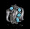 Navajo Silver and Sleeping Beauty Turquoise Cuff