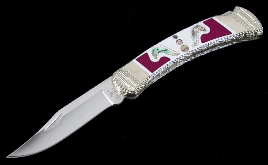 Michael Prater Buck 110 Custom Painted Pony Knife