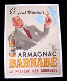 1946 Armagnac Barnabe D'Amour Liquor Ad. Poster