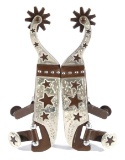 Western Steel and Silver Etched Spurs