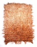 1950's Angora Goat Natural Fur Woolly Blanket