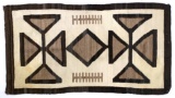 Navajo Toadlena Two Grey Hills Wool Rug C. 1920's