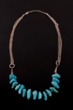 Navajo Sleeping Beauty Nugget Necklace