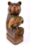 Big Sky Carvers Hand Carved Bear With Trout