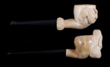 Pair of 20th Century Stone Smoking Pipes