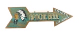 Hand Painted Folk Art Apache Beer Wooden Sign