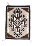 1950's Navajo Two Grey Hills Sampler Rug