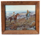 Charlie Russell 'Toll Collectors' Framed Print