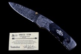 Navajo Dave Yellowhorse Damascus Thunderbird Knife