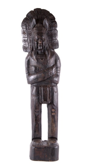 Wooden Carved Cigar Store Indian